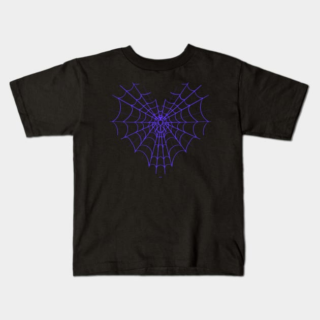 Spider Web Heart V19 Kids T-Shirt by IgorAndMore